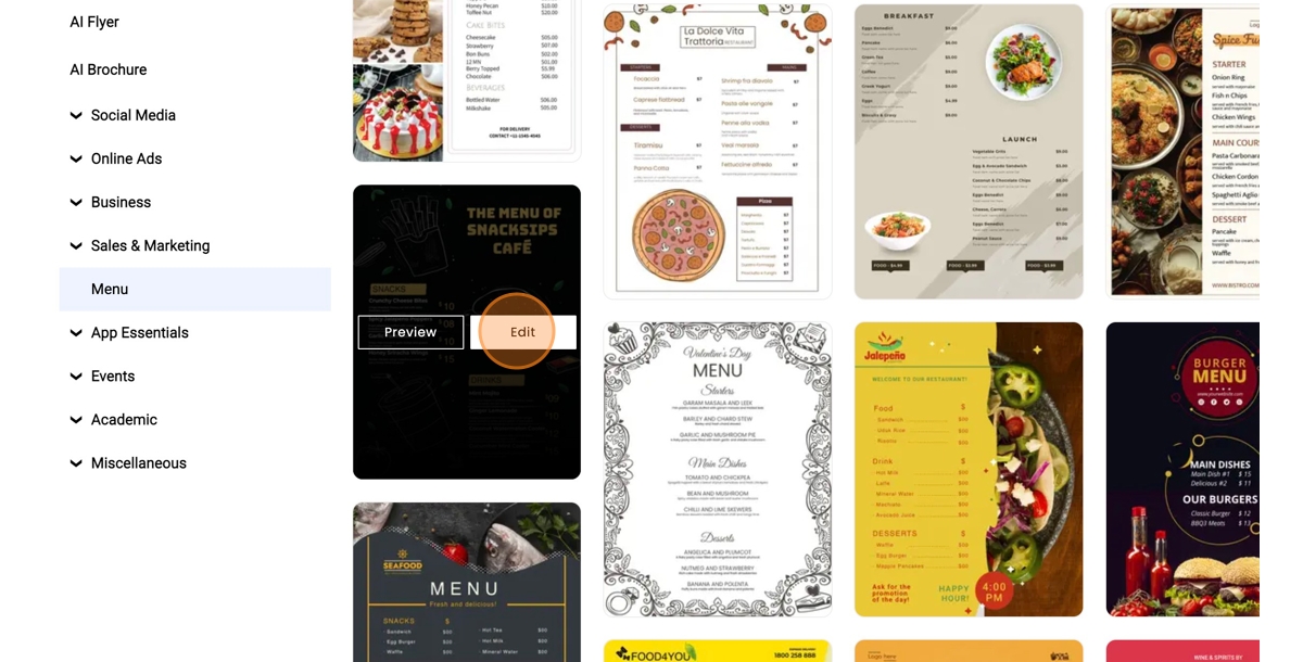step 3 - how to design a restaurant menu