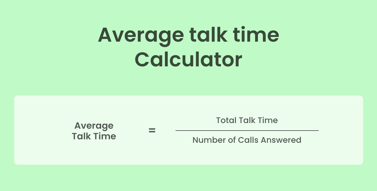 Average talk time
