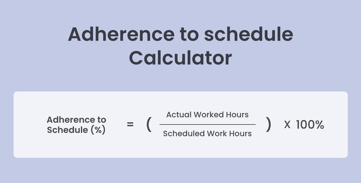 Adherence to schedule