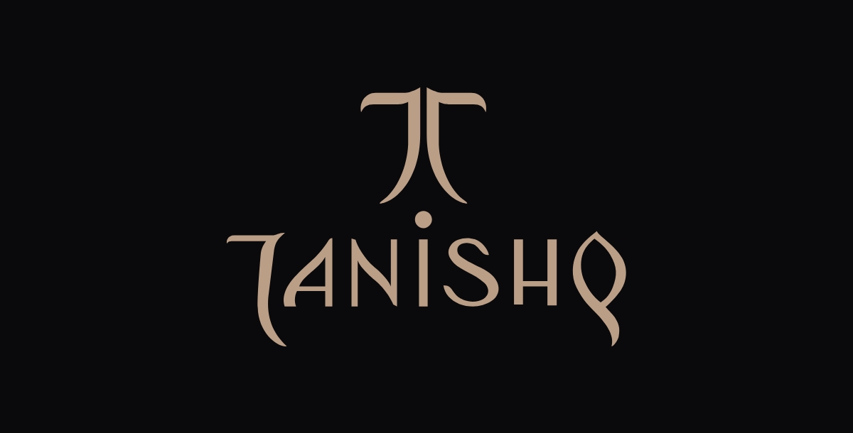 Tanishq symmetrical reflection logo