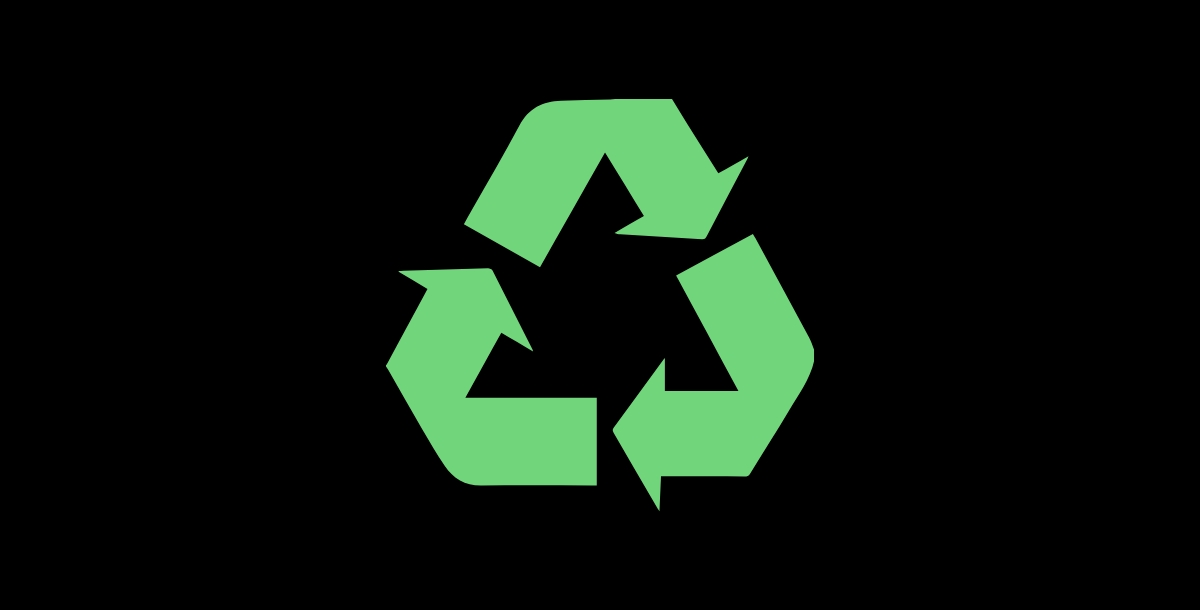 Recycling rotational symmetrical logo