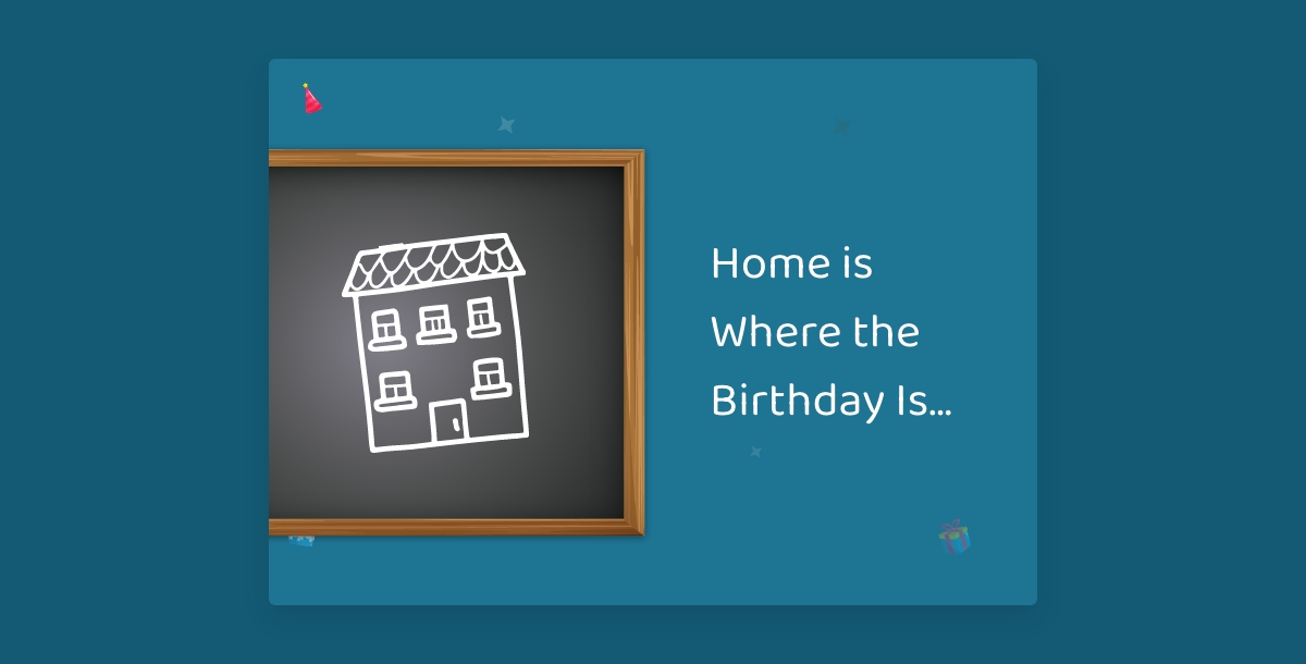 home sweet home funny birthday card design