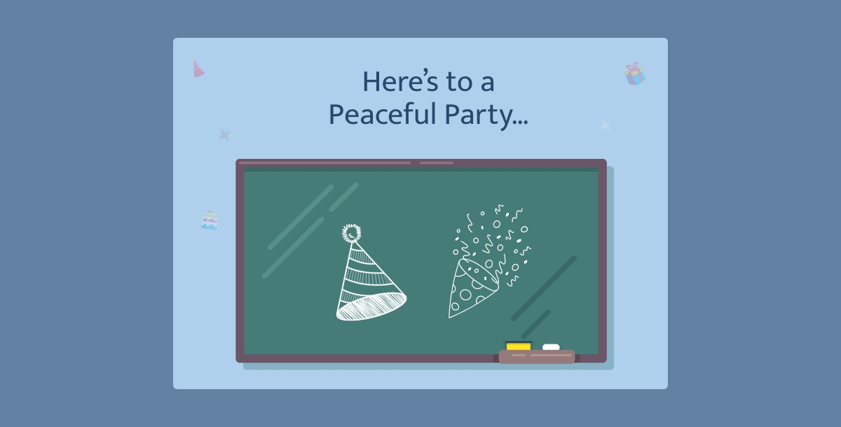 peaceful party funny birthday card design