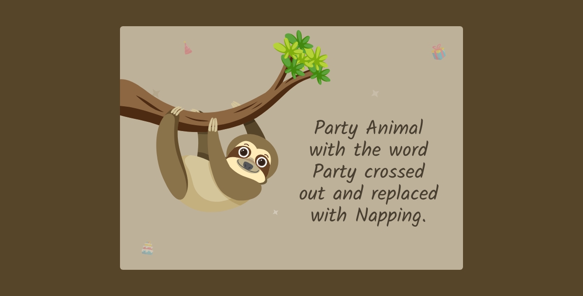 party animal funny birthday card design