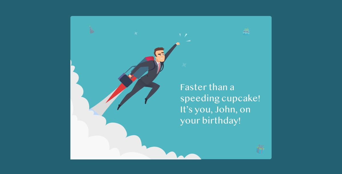 speedster celebration funny birthday card design