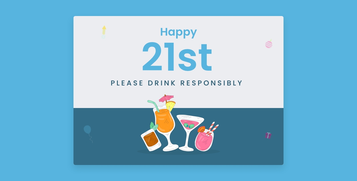 Drink responsibly funny birthday card ideas