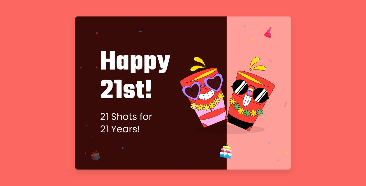21 shots funny birthday card ideas