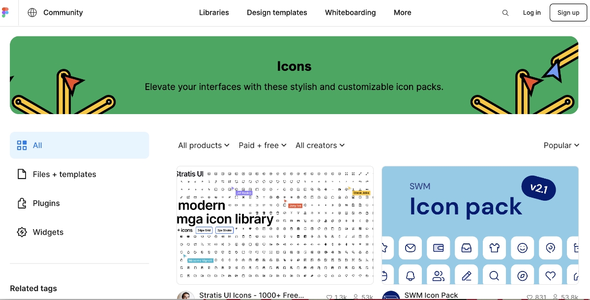 Figma Download icons for free