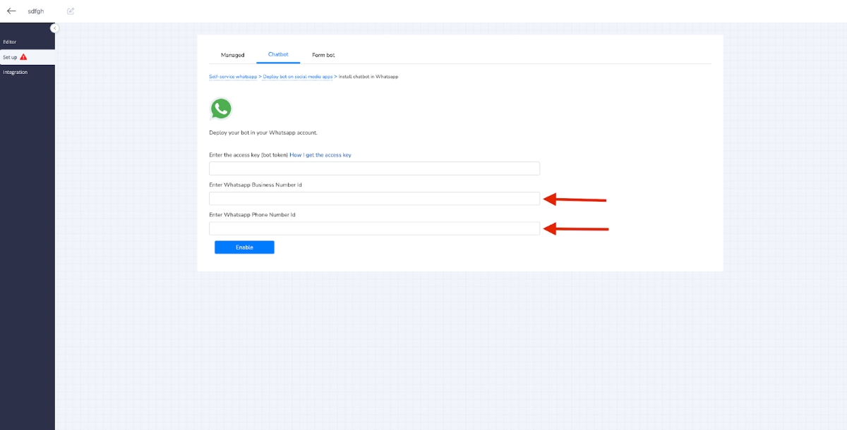 How to deploy chatbot on Whatsapp? Step 4