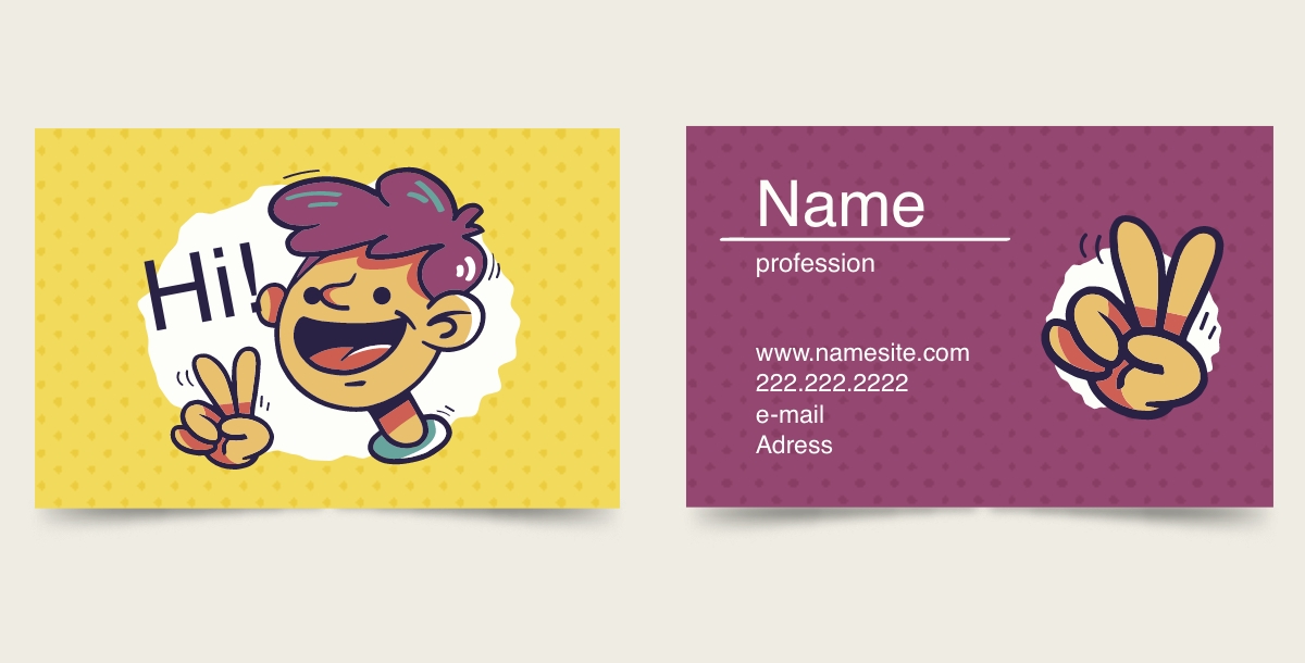 unique business mascot card