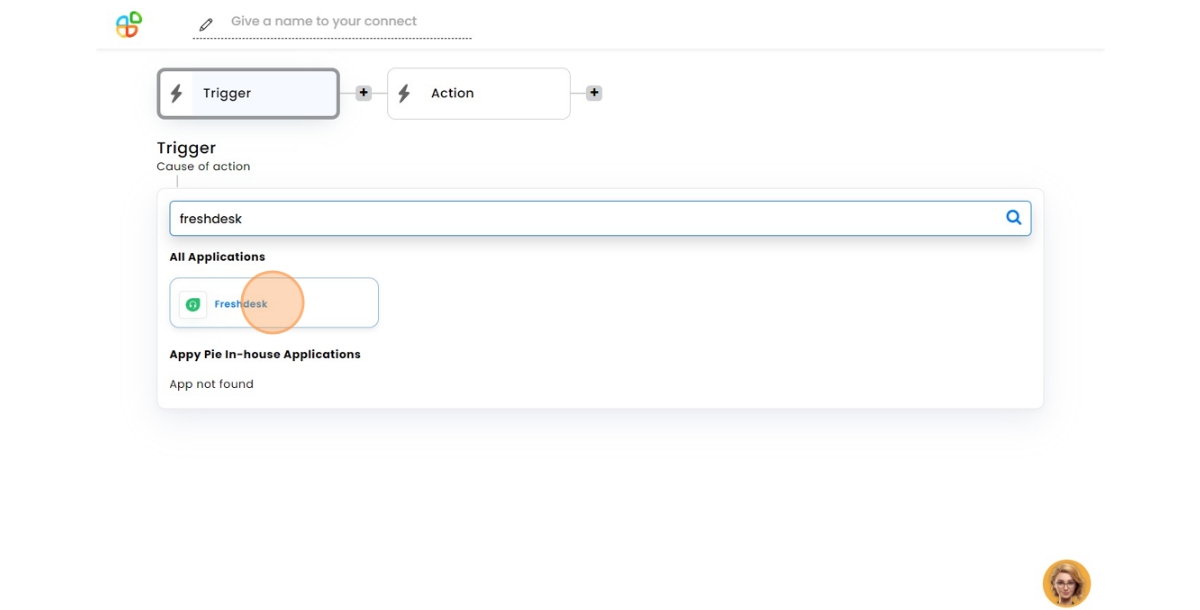 Select Freshdesk app as trigger