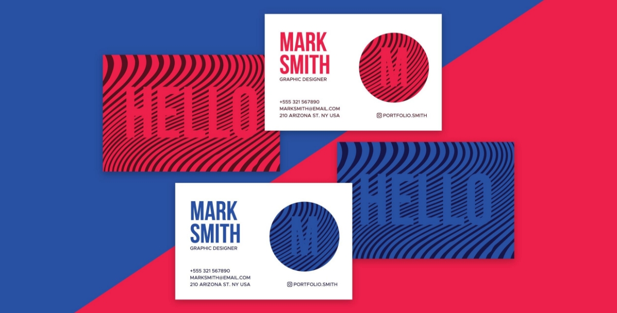 unique business typography card