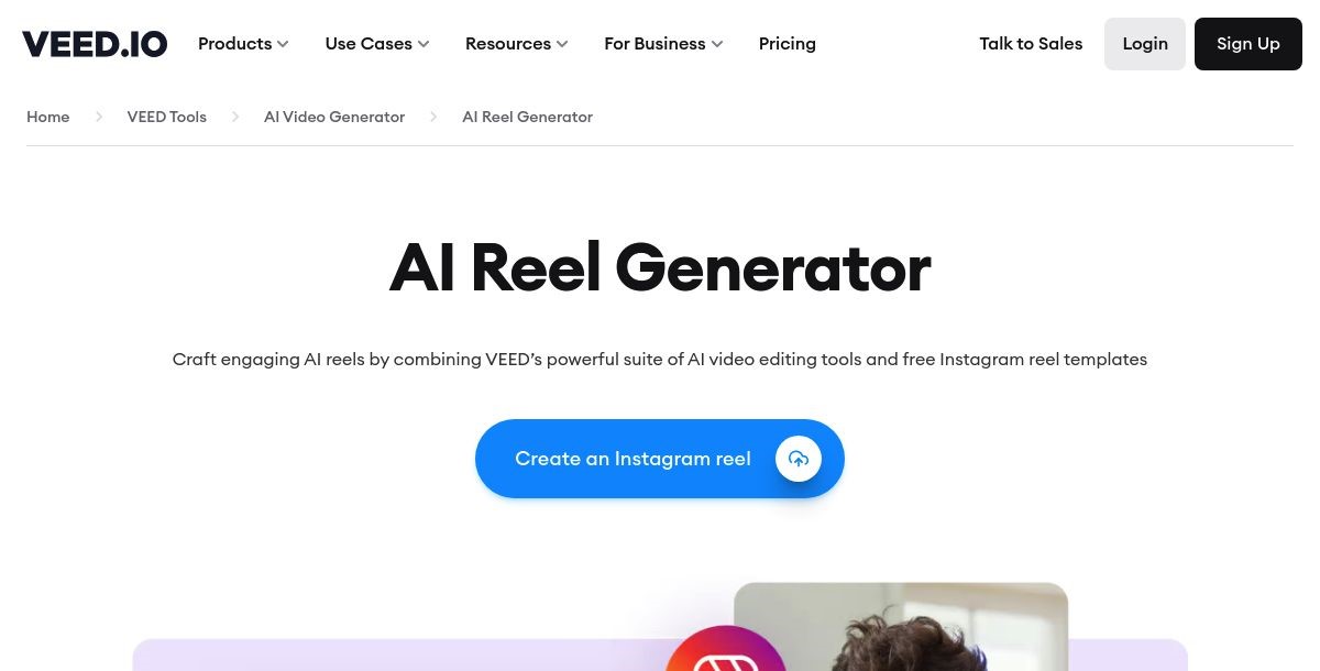 VEED.IO AI Reel Generator