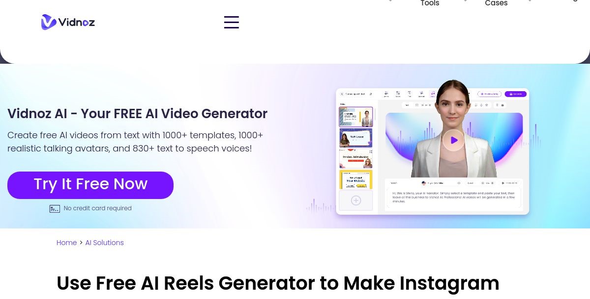 Vidnoz AI - AI Reels Generator