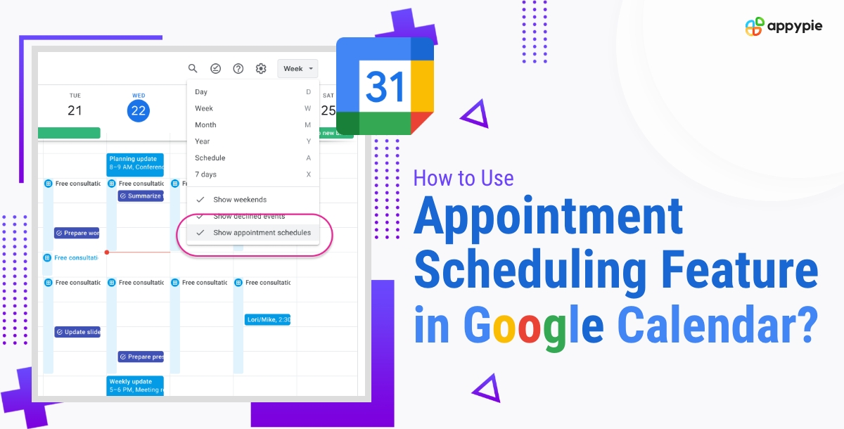 Appointment Scheduling Feature in Google Calendar