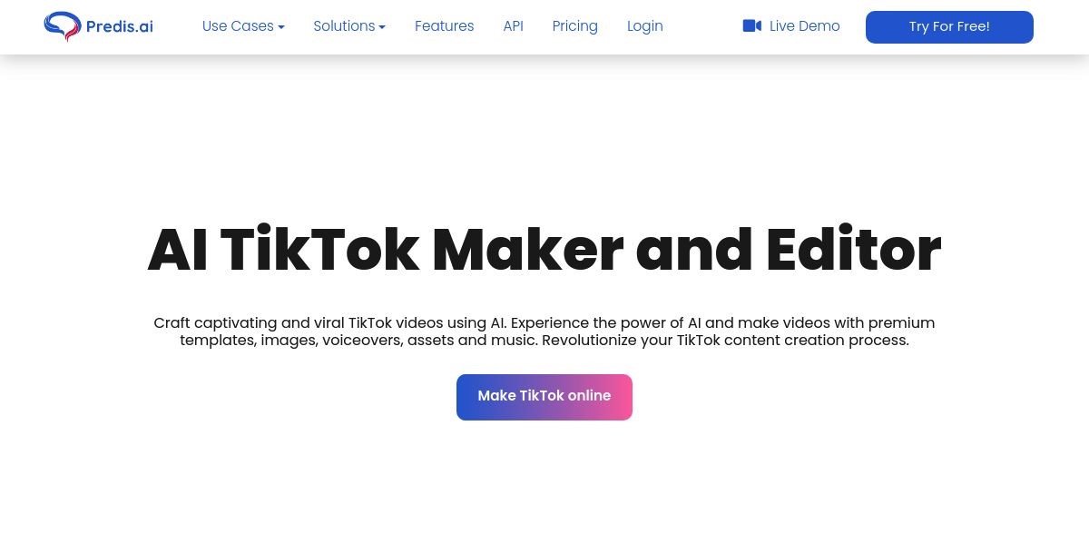 Predis.ai AI TikTok Video Maker