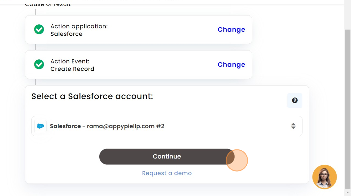 Select Salesforce Account