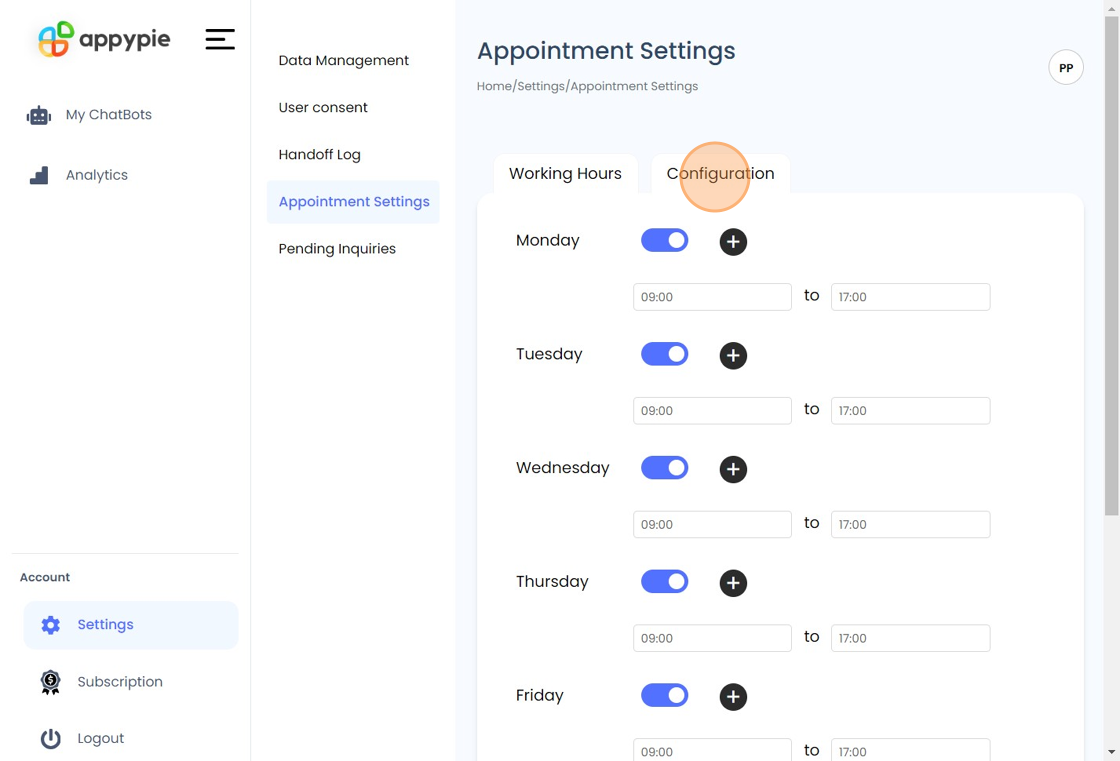 Select Appointment Details