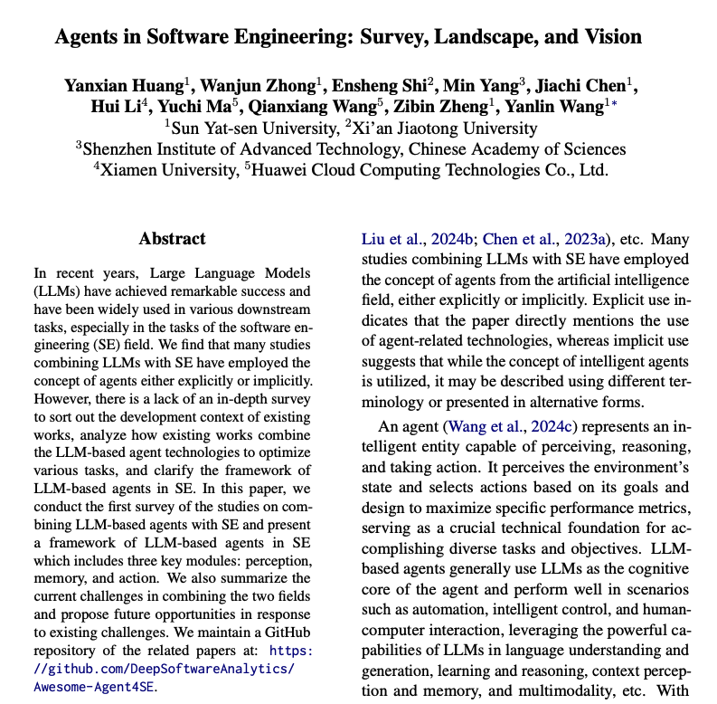 Agents in Software Engineering
