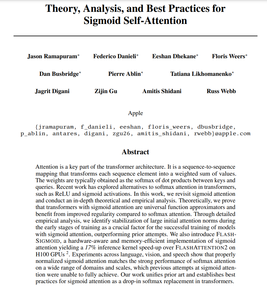 Theory, Analysis, and Best Practices for Sigmoid Self-Attention