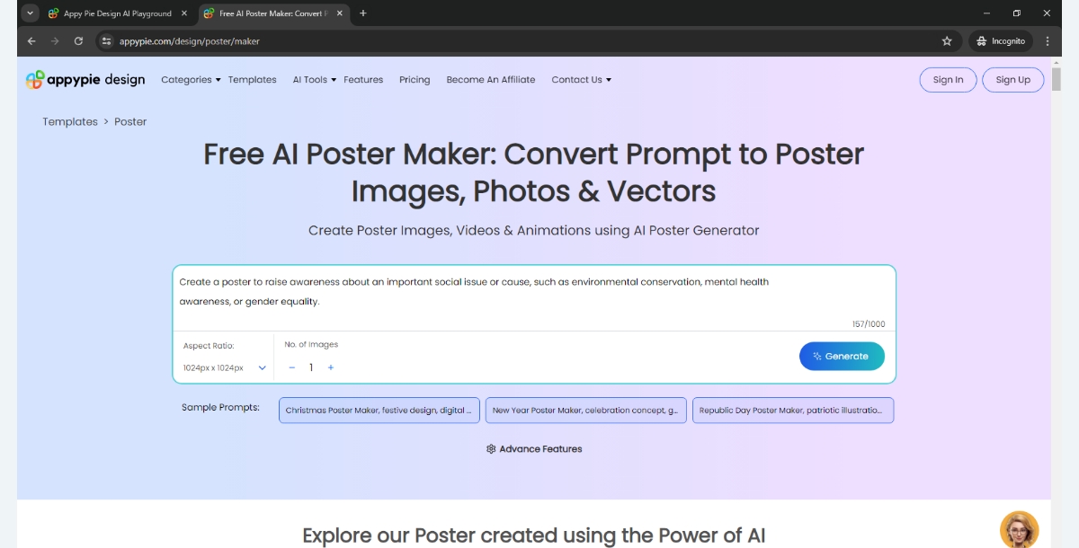Prompt to Posters