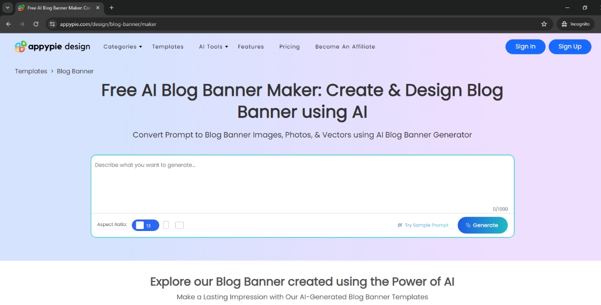 AI Blog Banner Maker