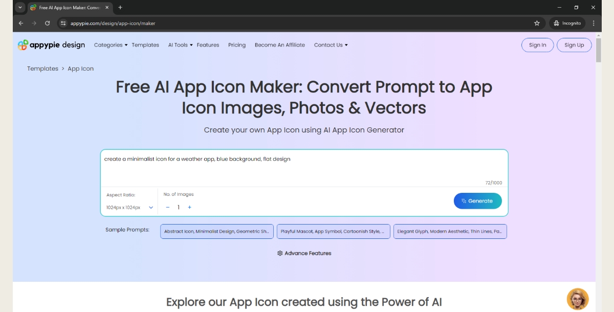 Prompt to App Icon