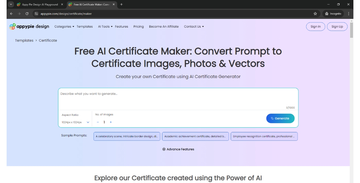 AI Certificate Maker