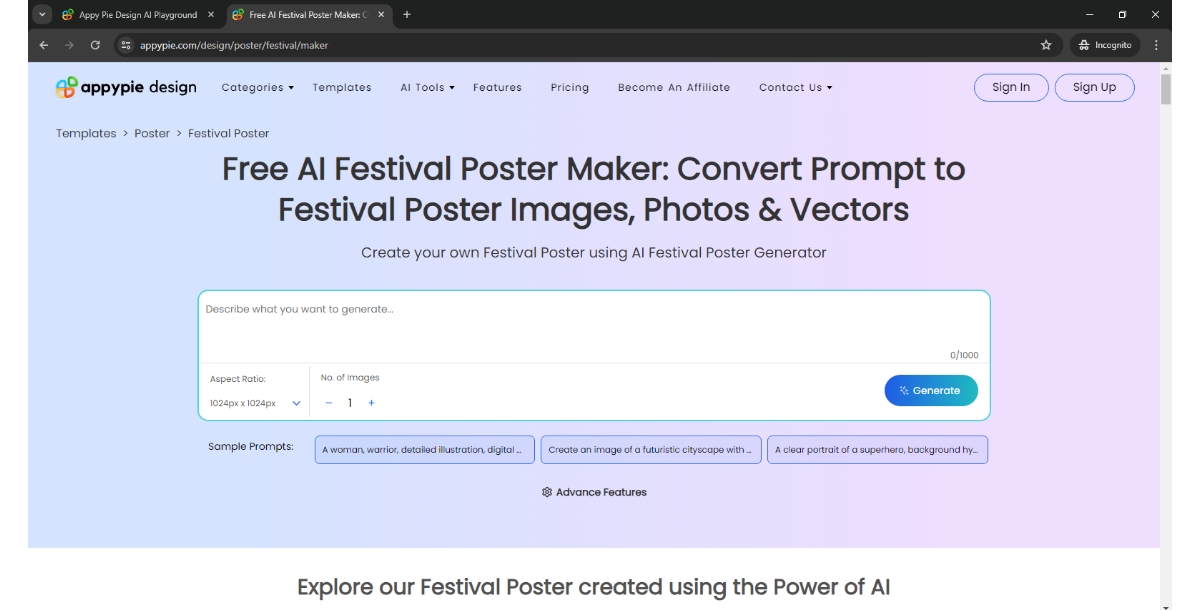 AI Festival Poster Maker