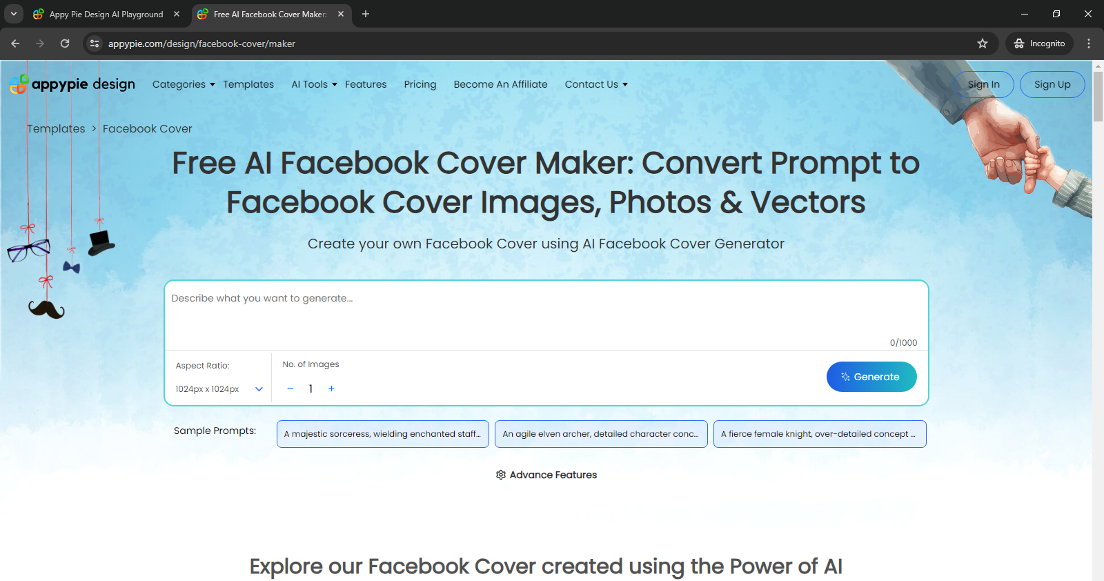 AI Facebook Cover Maker