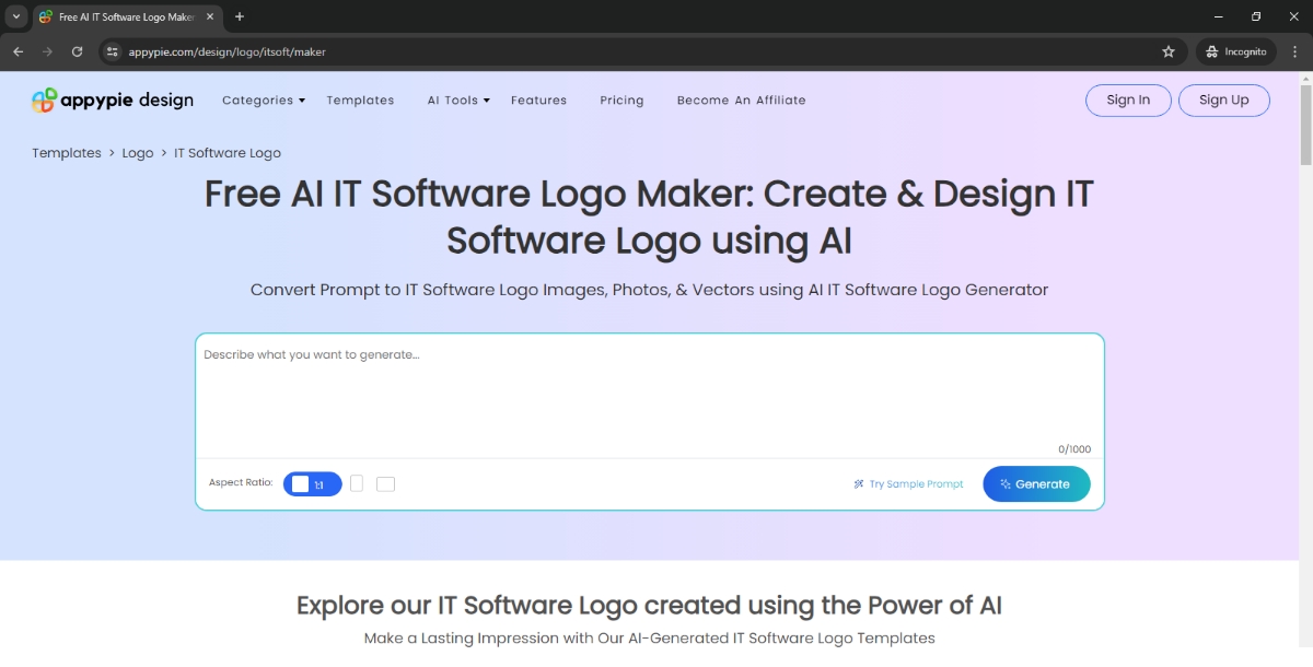 AI IT Software Logo Maker