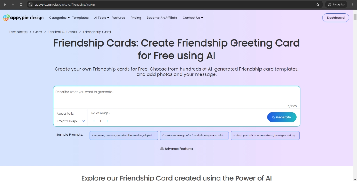 AI Friendship Card Maker
