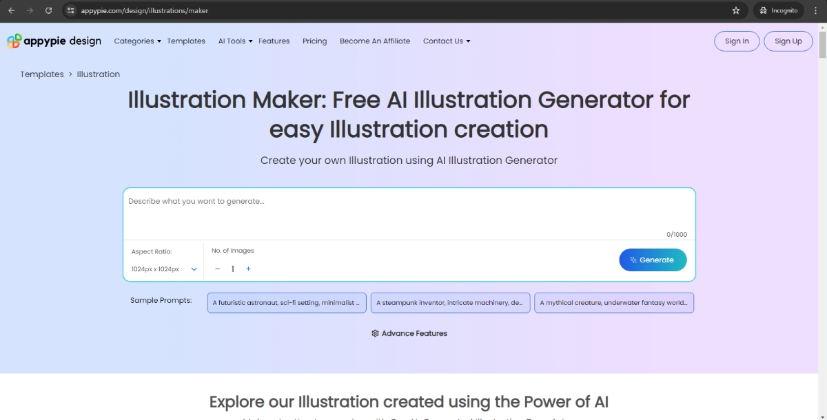 AI Illustration Maker