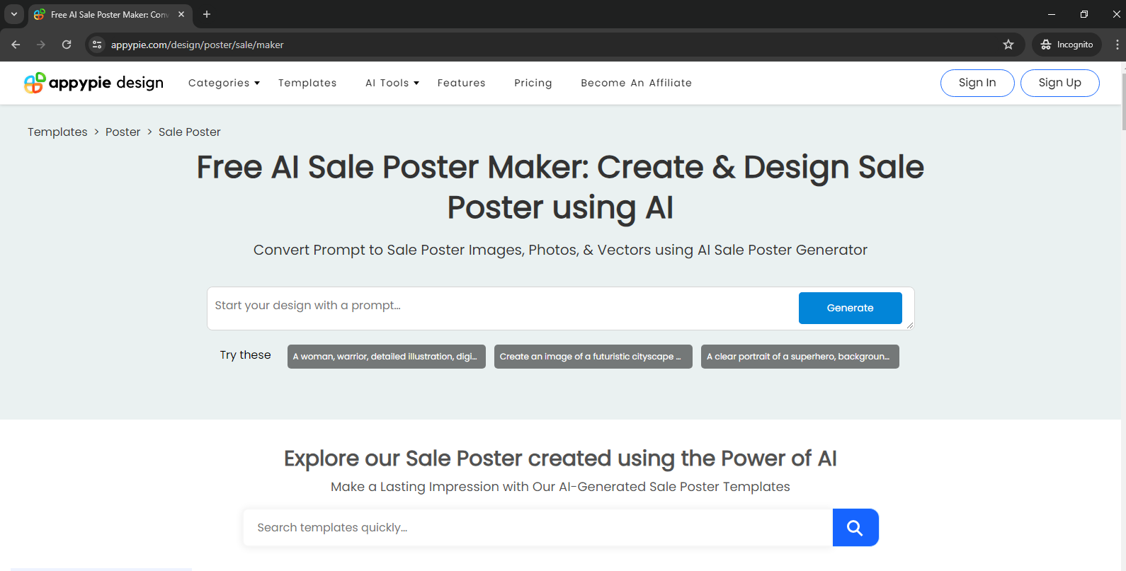 AI Sale Poster Maker