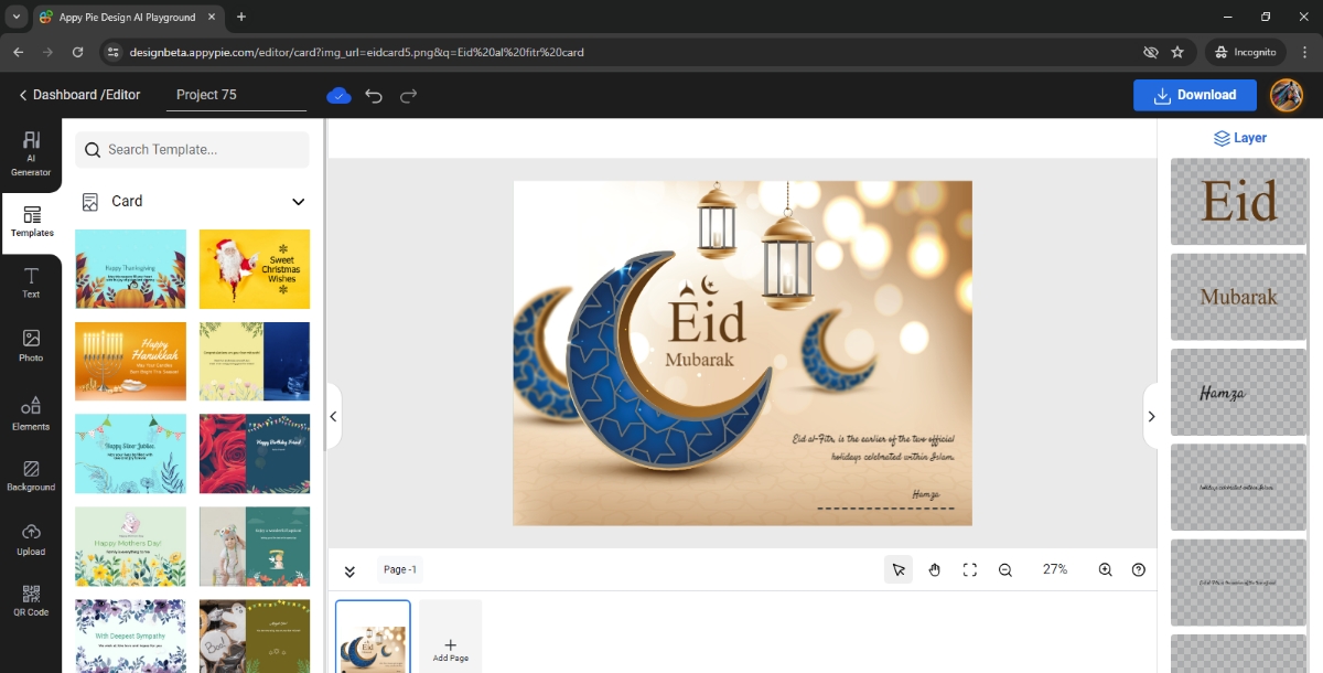 Customize Eid Al Fitr Template