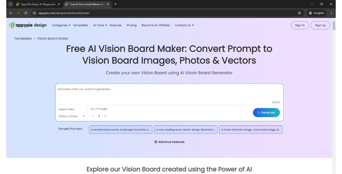 AI Vision Board Maker