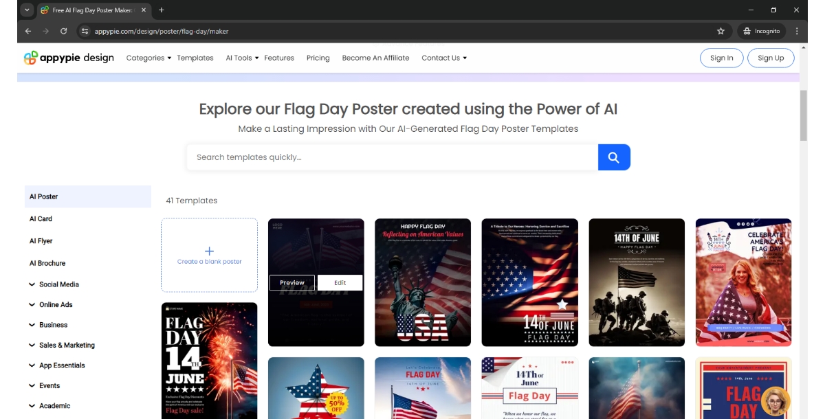 Flag Day poster templates