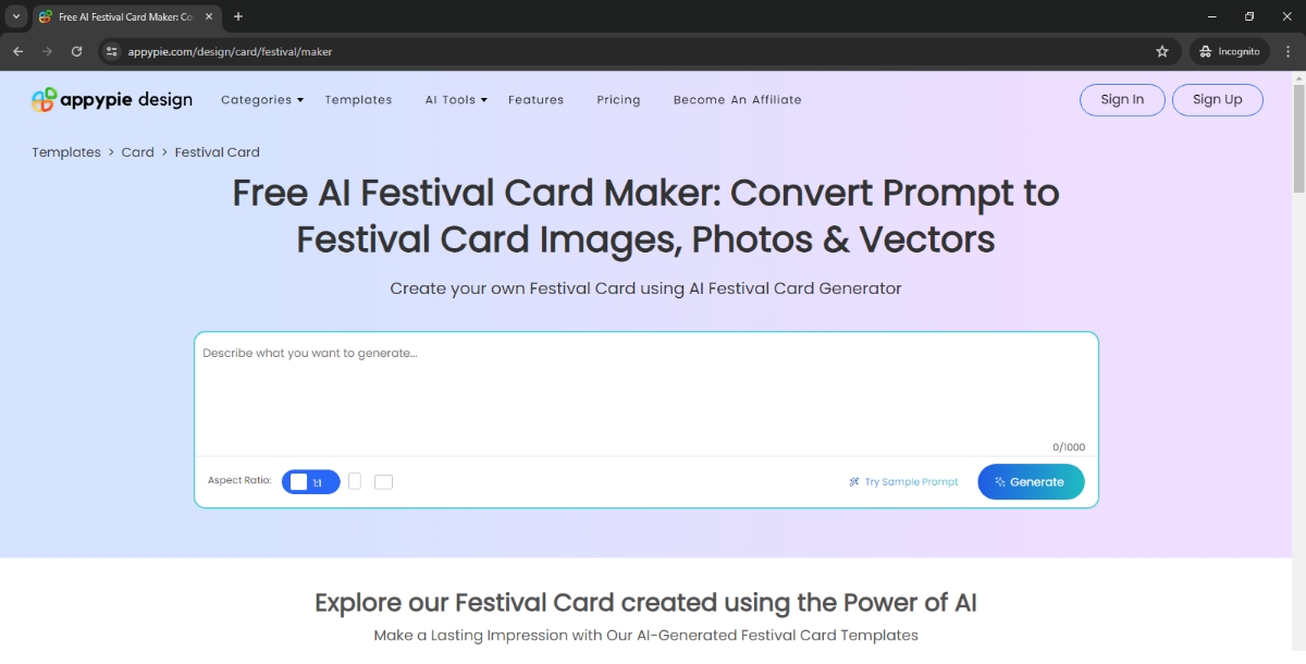 AI Festival Card Maker