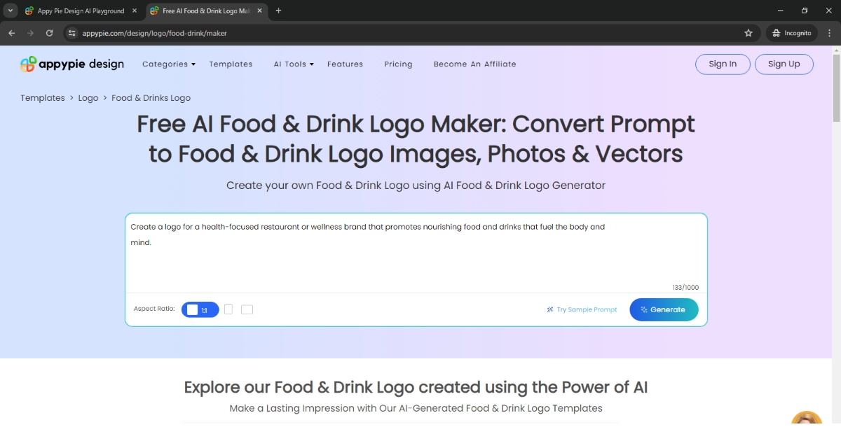 Prompt to Food and Drink Logo