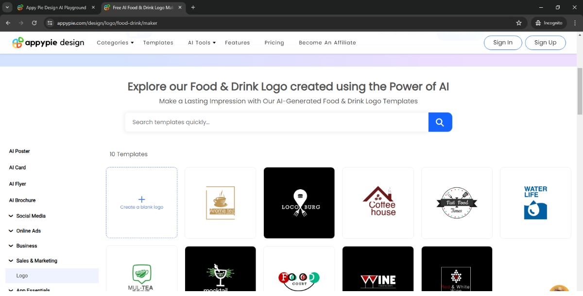Food & Drink Logo Templates