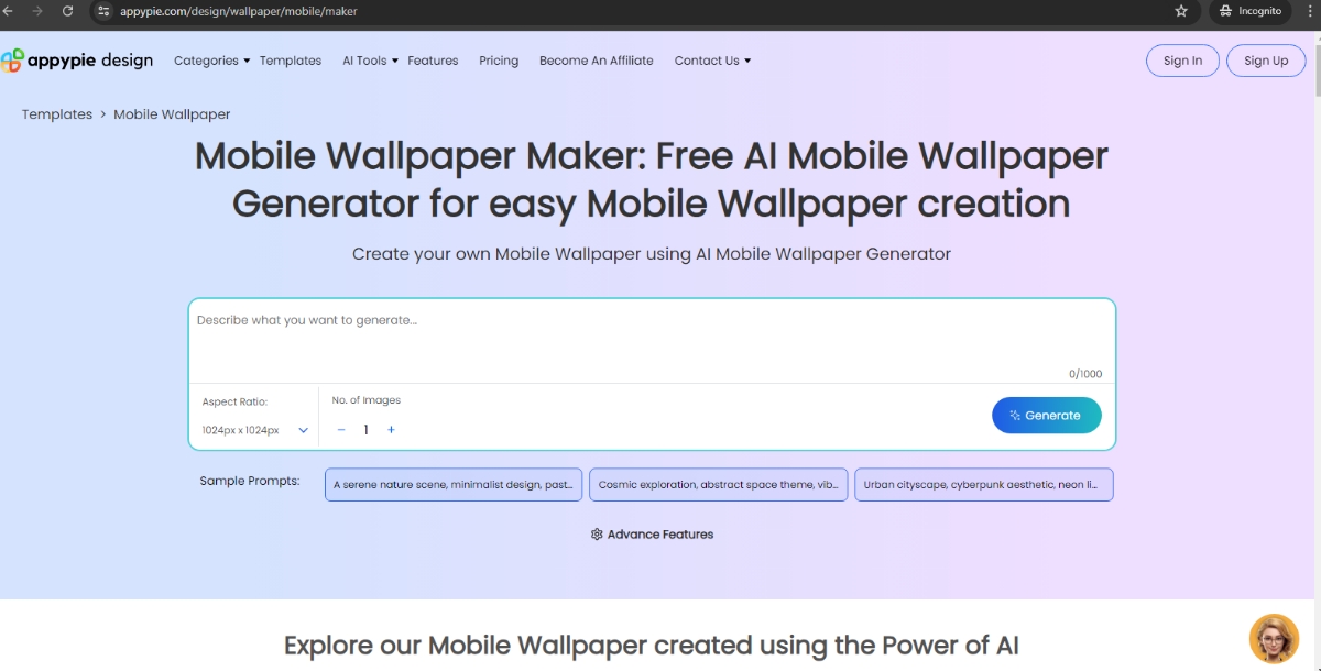 AI Mobile Wallpaper Maker
