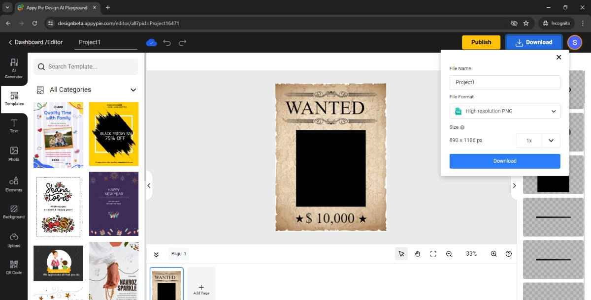 Download Wanted Poster Design