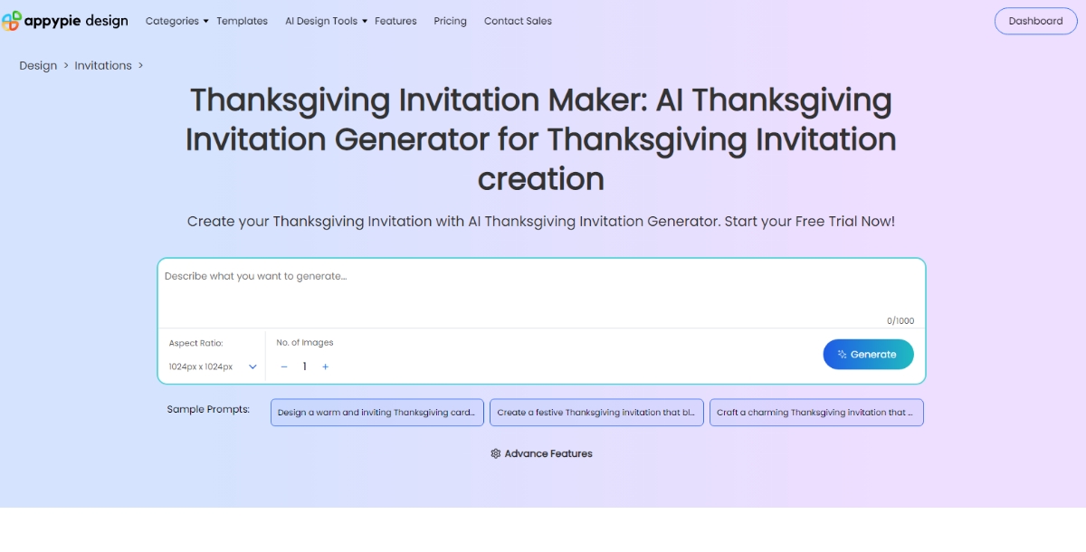 Thanksgiving Invitation