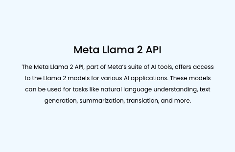 Meta Llama 2 API