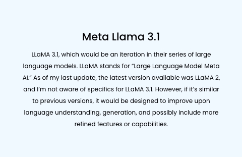 Llama 3.1 API